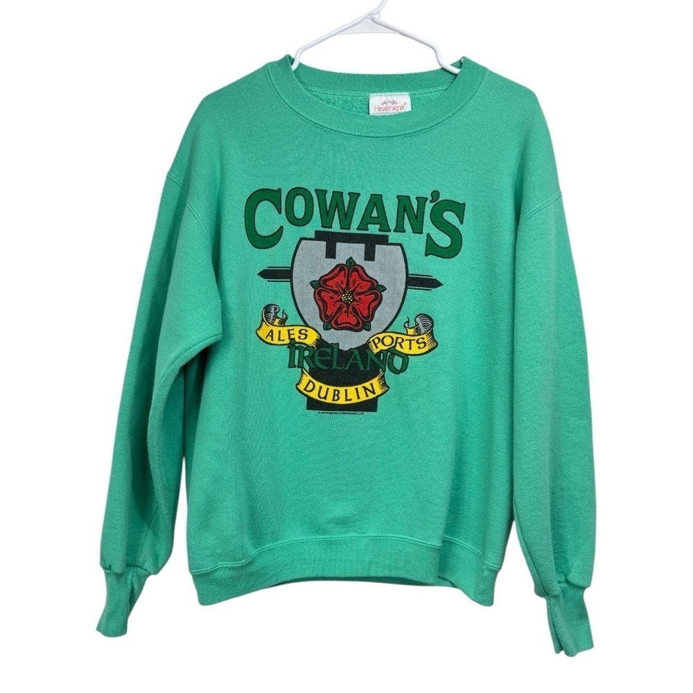 Vintage 80s 90s Dublin Ireland Cowan’s Ports Ale Sweatshirt M USA Made Crewneck